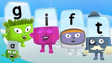 @officialalphablocks - Do You Know What G-I-F-T Spells? 🎁  | Learn to Spell | @Blocks-Universe