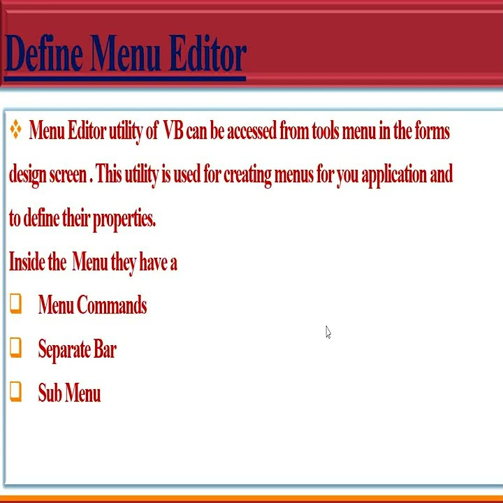 menu editor in vb 6 0|visualbasic tutorial for beginners2021 #shorts ...