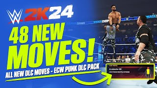 WWE 2K24: Almost 50 New Moves Added! (All New DLC Moves!) (ECW Punk DLC Pack)