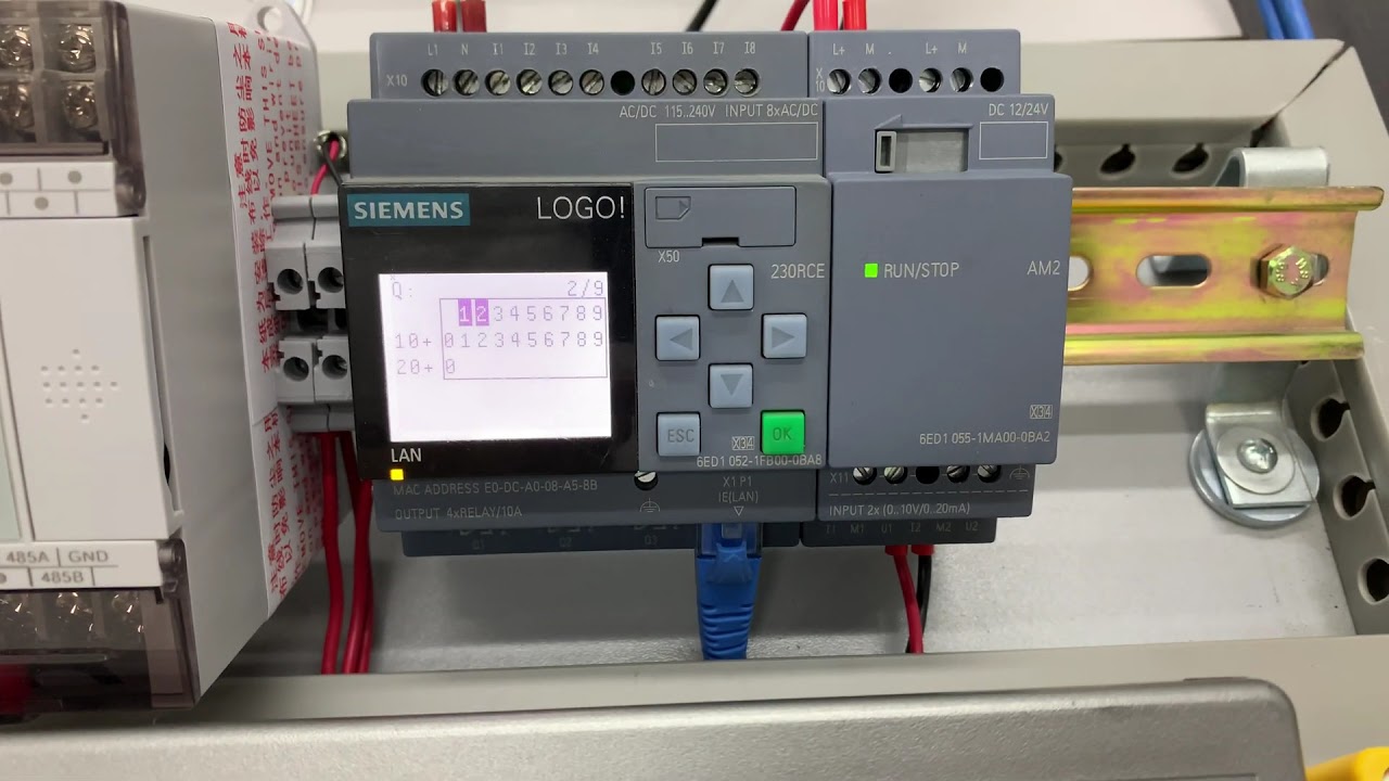 Siemens Logo! 8 & HMI Wecon PI3070N YouTube