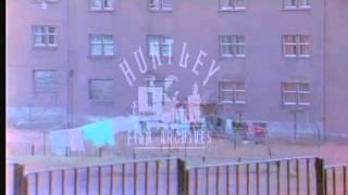 Easterhouse, Glasgow filmed from a car. Archive film 93656