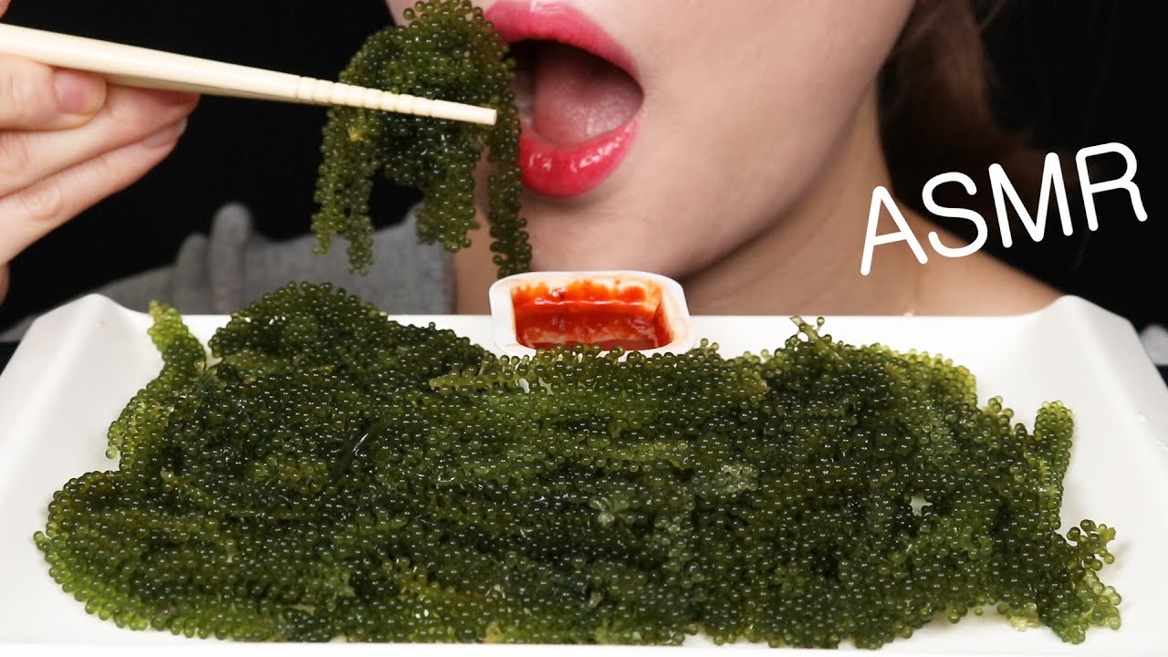 SEAGRAPE 🍇 바다포도 うみブドウ lautanggur ทะเลองุ่น biểnquả nho  EATING ASMR REALSOUNDS MUKBANG (No Talking)