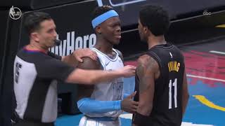 Kyrie Irving and Dennis Schroder both GET EJECTED after jawing at each other 😳 Lakers vs Nets.