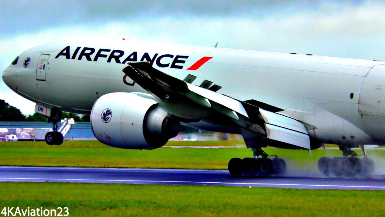 BOEING 777F[AIR FRANCE] LANDING AT DUBLIN AIRPORT YouTube