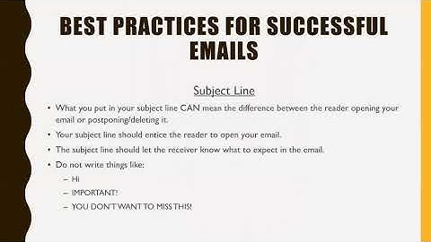Email Basics
