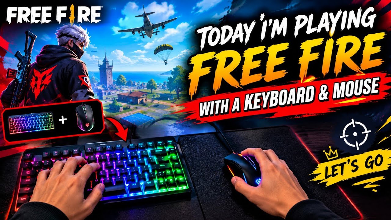 free fire game play with keyboard mouse live