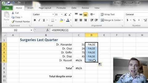 Excel Video 365 Using Arrays to Sum Ranges with Errors