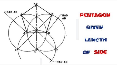 HOW TO DRAW A REGULAR PENTAGON GIVEN THE LENGTH OF THE SIDE ||Geometrical construction