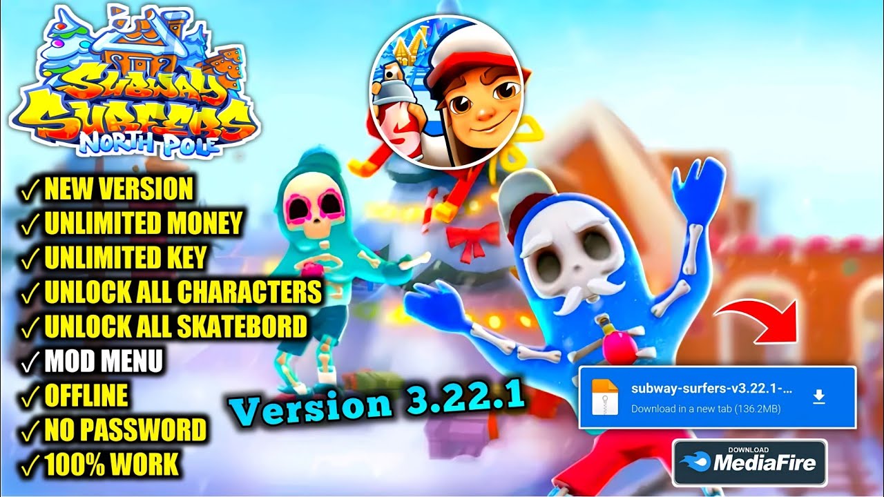 Como desbloquear um novo personagem assim que atualizado no Subway Surfers  Mod APK v3.7.0