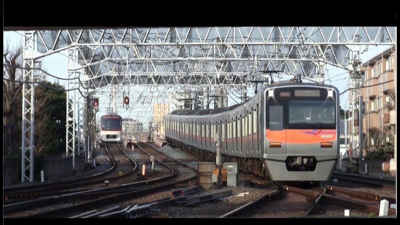 【5倍速】平日朝の京成本線京成高砂駅青砥側2021年版（字幕入り）