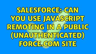 Salesforce: Can you use Javascript Remoting in a public (unauthenticated) Force.com site