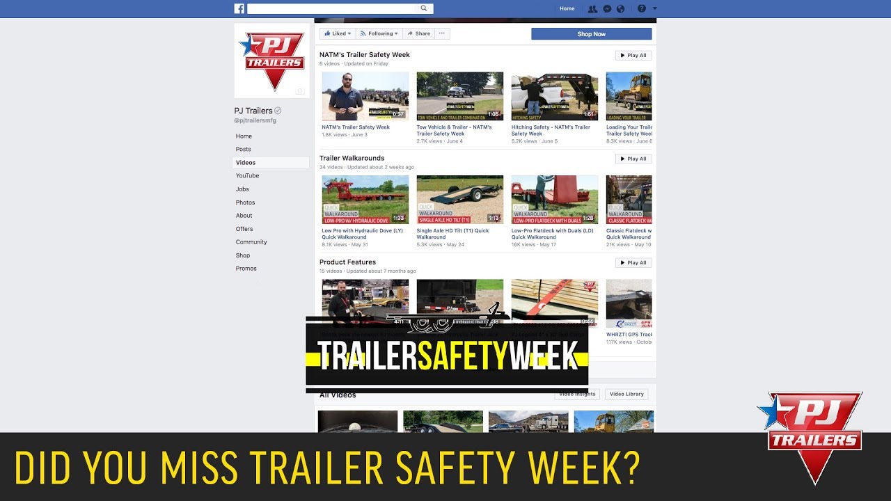 Did You Miss Trailer Safety Week? - YouTube PJ Trailers