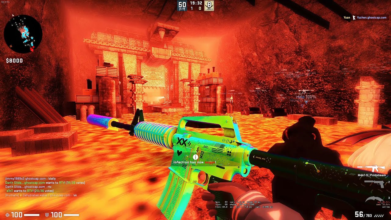 CSGO ZOMBIE ESCAPE ze_volcano_escape_p2 On Ghostcap - YouTube