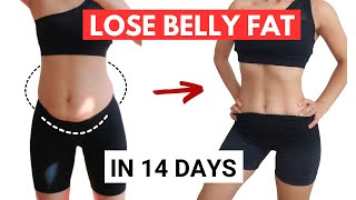 LOSE BELLY FAT in 14 days, full body standing weight loss, no squat/ lunge. Part 1