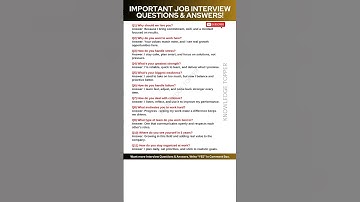 11 Most Important Job Interview Questions and Answers