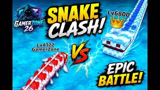 đ Small Fish vs Level 6800 Boss Snake | Snake Clash đĨ#snakeclash #snakegame #epicbattle #0007 #153