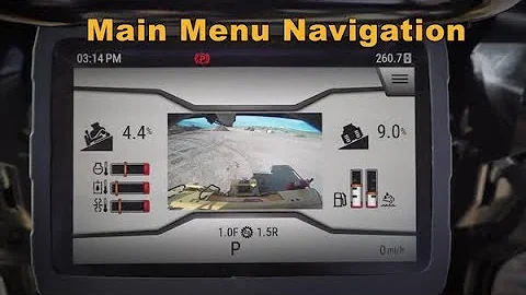 Cat® Next Gen Dozer Monitor: Main Menu Navigation