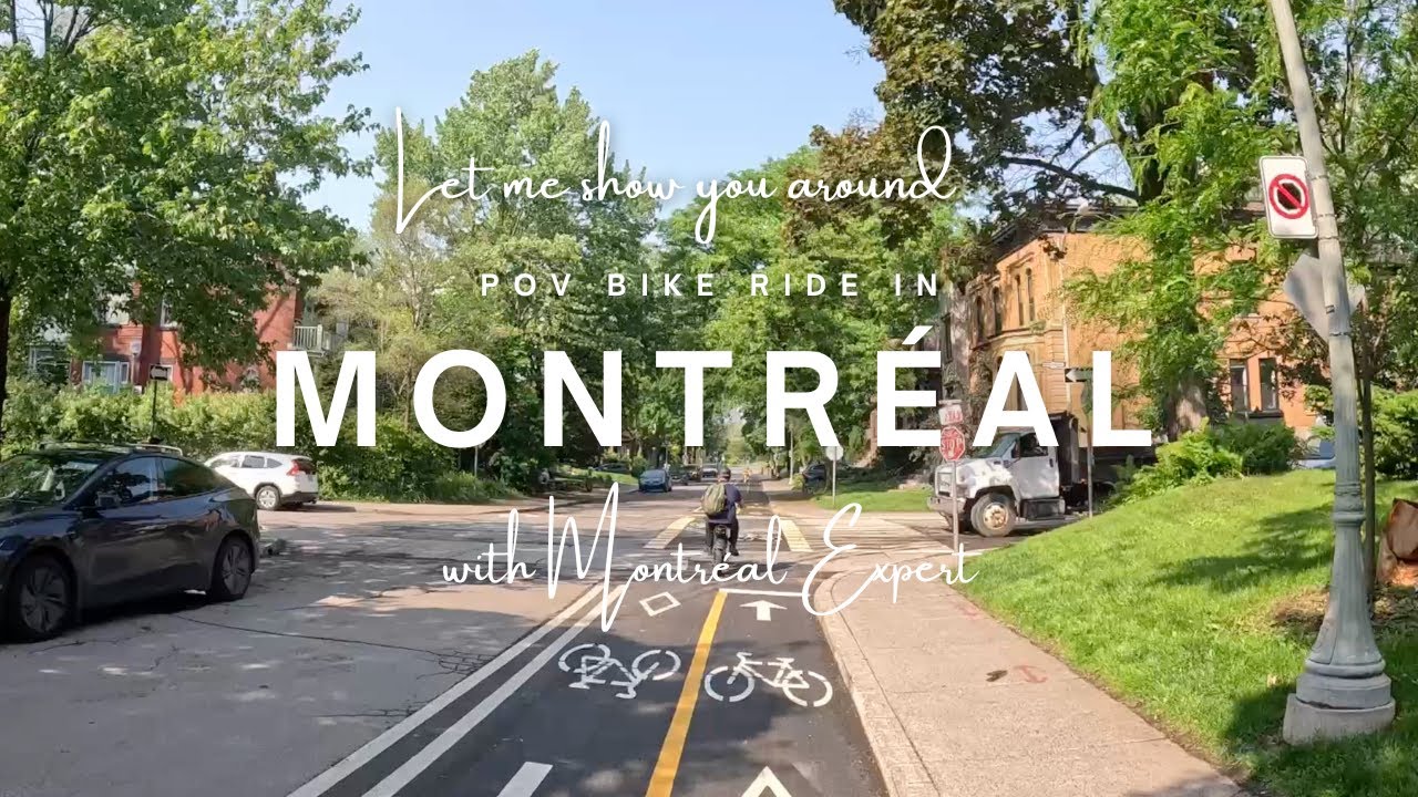 POV Bike Ride Montréal from Vendôme through Westmount to Place Ville Marie via Maisonneuve Path
