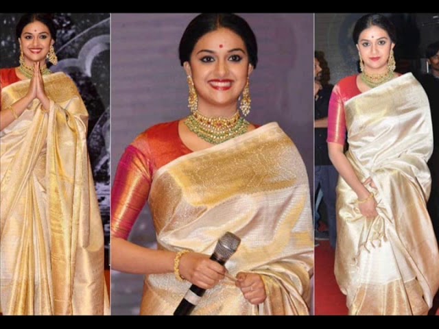 Top 6 Contrast blouse with Golden Color Saree - YouTube
