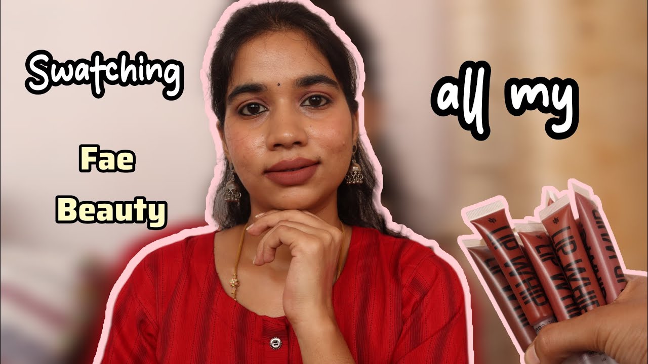 Свотчи помад Fae Beauty Lip Whips в моей коллекции | 10 оттенков | Тамил