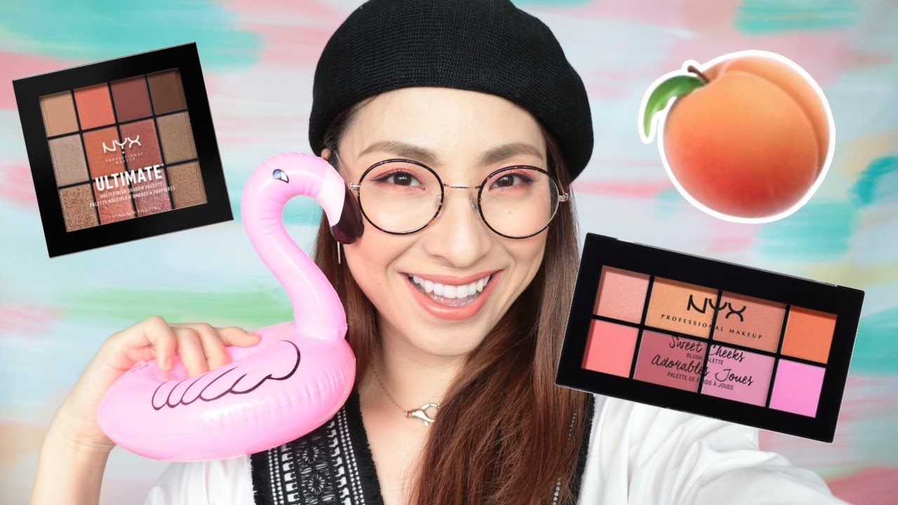 【GRWM】NYXの商品でモノクロマティックピーチメイク🍑