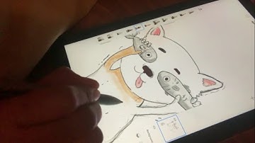 Huawei MediaPad M5 lite • 1st. time trying draw using Autodesk SketchBook •YouCutVideoEditor + Quik