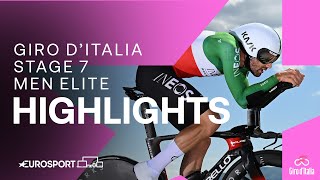 MONSTER TIME TRIAL  | Giro D'Italia Stage 7 Race Highlights | Eurosport Cycling