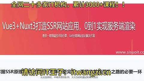 Vue3+Nuxt3打造SSR网站应用，0到1实现服务端渲染
