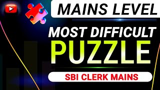 Mains Level Puzzle For Sbi Clerk Mains Most Tricky Puzzle Asked In Sbi Clerk 2020