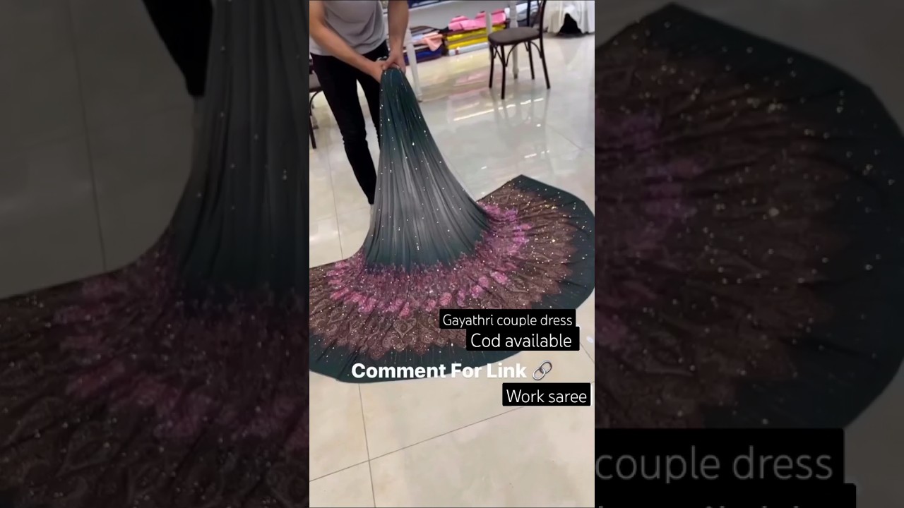 Fancy work saree # stone work saree