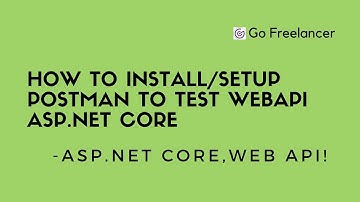How to install/setup Postman to test WebApi ASP.NET CORE