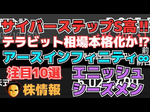 【株投資】『サイバーステップ』爆上げ開始⁉テラビット相場本格化か⁉,『アースインフィニティ』需給が最強⁉売り買いバチバチ!?,『エニッシュ』上昇へ!!ゆるキャン相場はあるのか⁉【掲示板トレーダー】