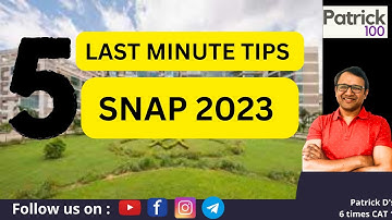 5 Last Minute tips for SNAP | Let
