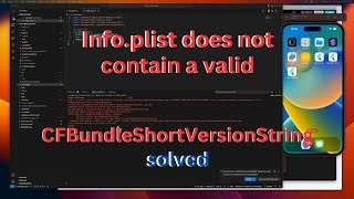 The application's Info.plist does not contain a valid CFBundleShortVersionString - Solved!