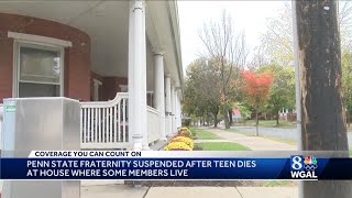 Penn State suspends fraternity after 17-year-old dies at off-campus house