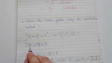 Solving system of two equations by substitution