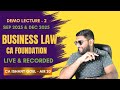 CA Foundation | Indian regulatory Framework | Law Demo lecture 2 | CA Ishant Goel