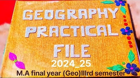 M.A Final Year Practical Geography File # M.A lllrd Semester Pratical Black File 📁# 2024_25 #trend