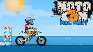 Moto X3M Pool Party Level 1 To 22 Full Gameplay (3 Stars) screenshot 5