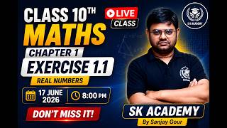 🔴 LIVE Class 10 Maths | Chapter 1 Exercise 1.1 Real Numbers | Step-by-Step Solutions