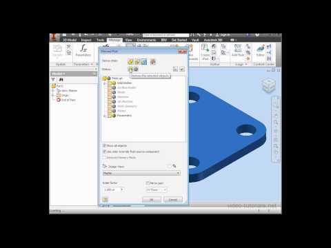 How to create and work with derived parts #1 - AutoDesk Inventor Assembly Tutorials
