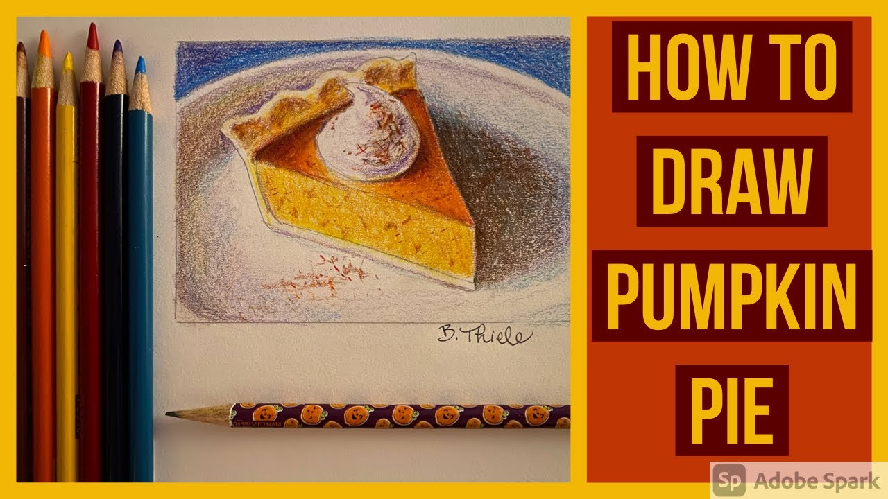 How To Draw Pumpkin Pie - Youtube Pumpkin Drawing Middle School Art Projects Drawings