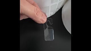 Hang Tabs Self Adhesive Clear Pet Sticky Plastic Hanger Hook Retail Display
