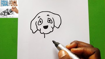 How To Draw A Cocker spaniel puppy - Easy Drawing tutorial step by step / focal pencil