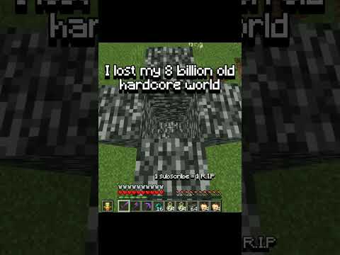 This is how I lost my 8 billion old hardcore world #minecraft #gaming #editing