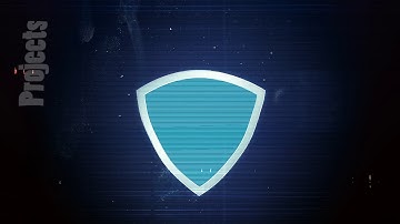 Hacker element and pixel noise Glitch with the protection shield