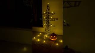 Зловещая ЛЭП на Хэллоуин. Stelltower from hell