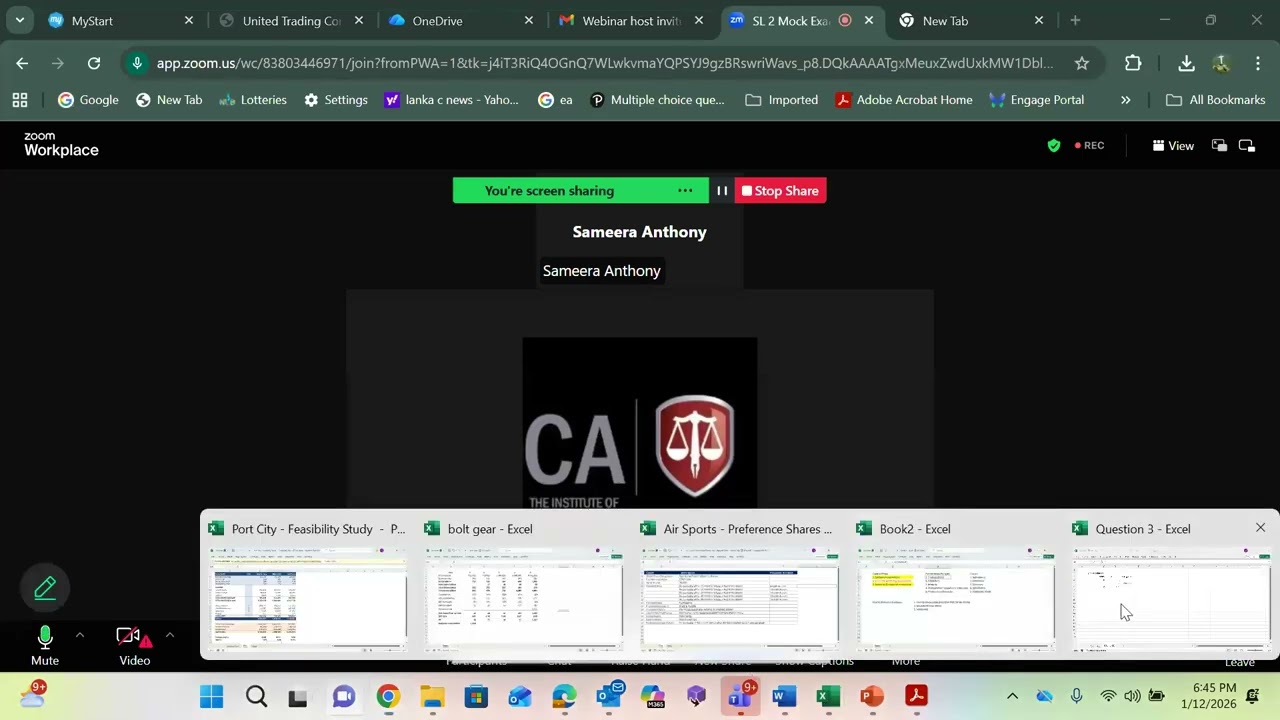SL 2 Mock Exam paper Session 1  : 2025 December