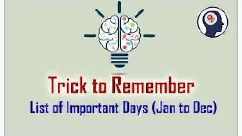 Important days to remember along with dates