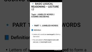 #Basic Math#Jumbled words &amp; Coding Decoding#lecture17/20#CSS, PMS,PPSC#studywithme
